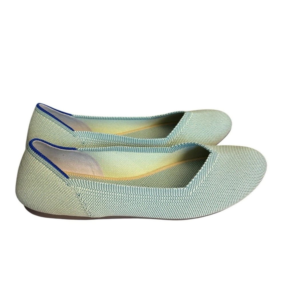 ROTHY'S RETIRED Mint Green The Flat Ballet Flat 8.5 Round Toe Slipper Washable - Picture 4 of 6